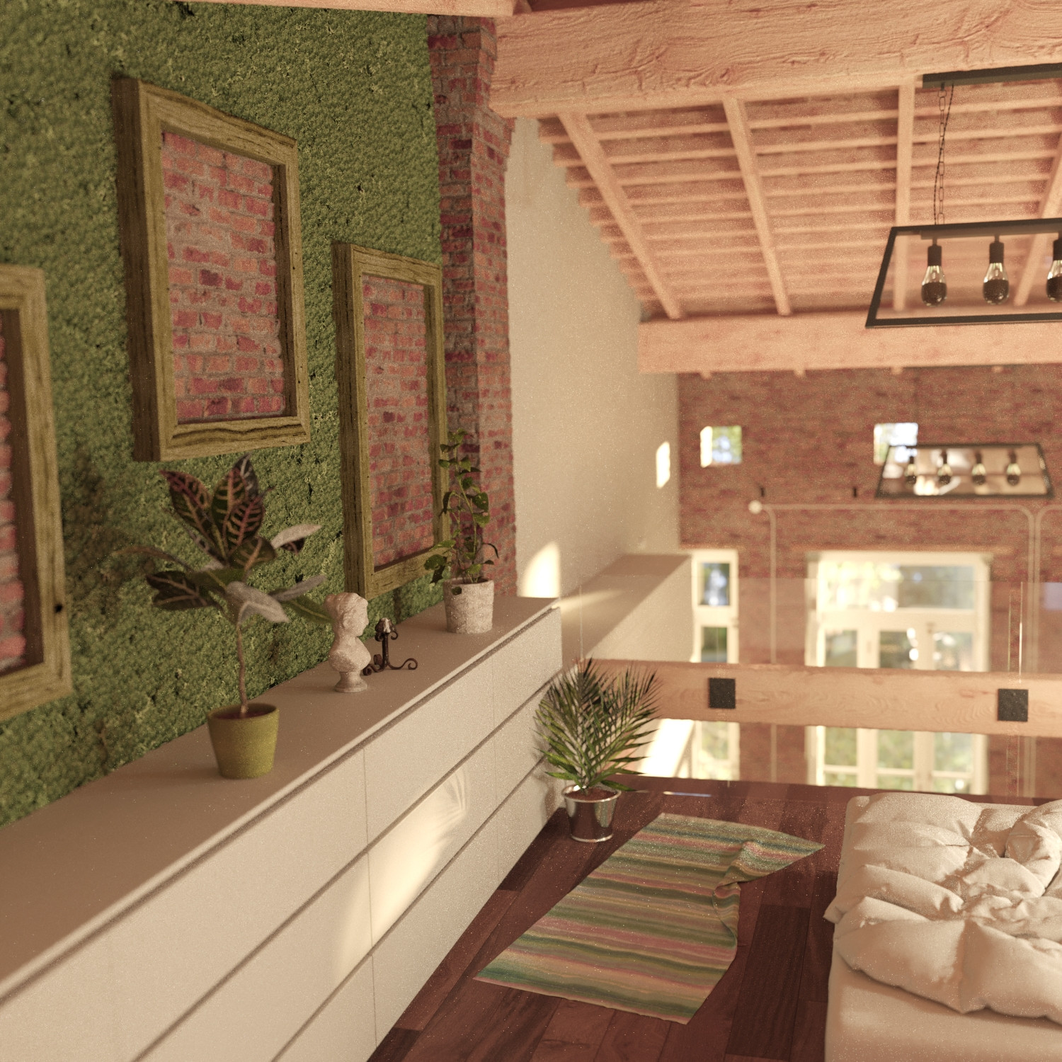 Вид из спальни на втором этаже