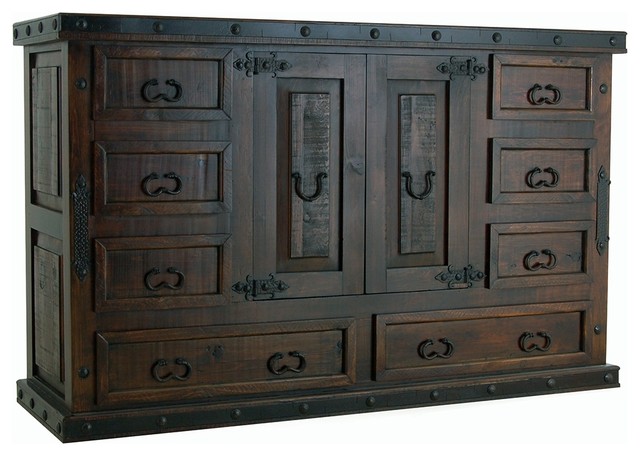 Old World Rustic Gran Hacienda 8 Drawer Dresser Rustic