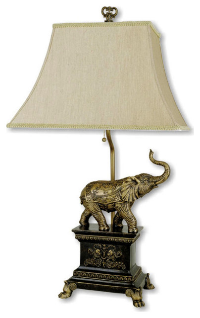 gold elephant lamp