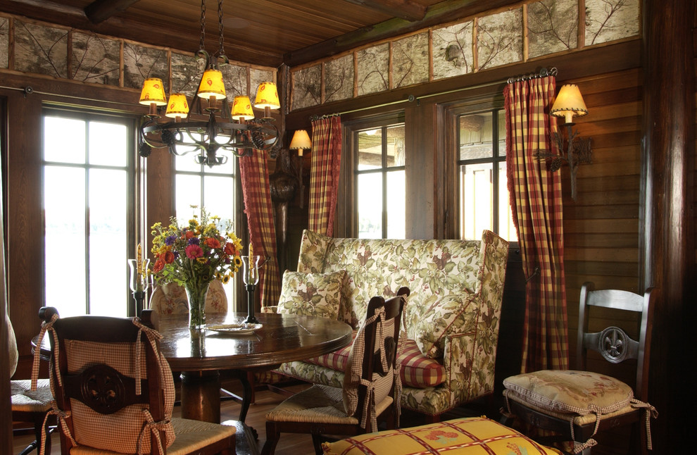 Inspiration for a country dining room in Minneapolis.