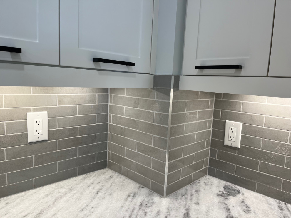 Beautiful HDF kitchen with granite countertop & waterfall