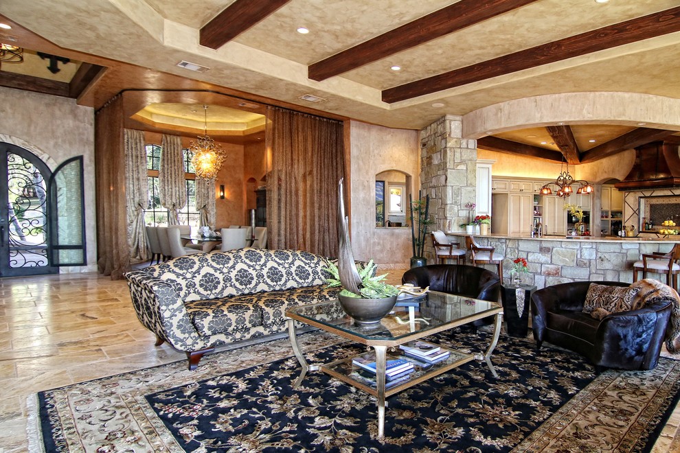 Inspiration for a modern living room in Houston.
