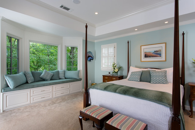 Soothing Master Bedroom And Bathroom Traditional Bedroom