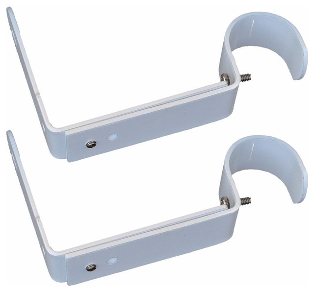 Curtain Rod Bracket Adjustable Fits 1 1 4 Rod Set Of 2