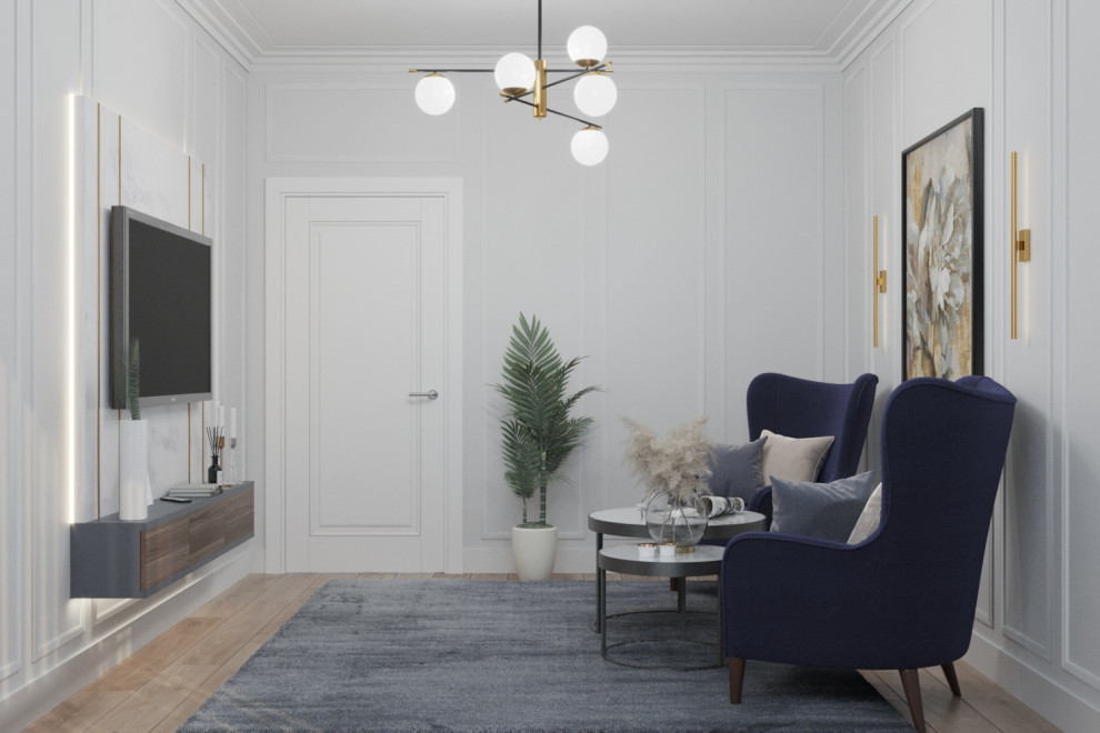 Интерьер гостиной в ЖК Суворов