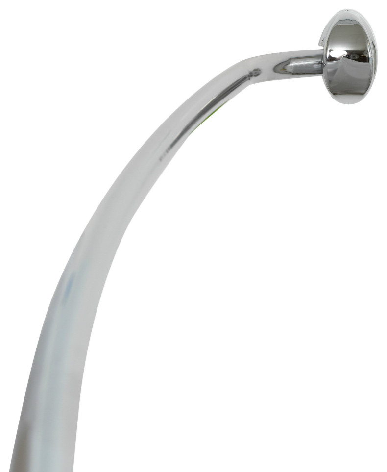 Zenith 35603SS06 NeverRust Aluminum Adj Curved Shower Rod, Chrome, 44