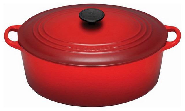Le Creuset 6 3/4 Qt. Signature Oval French Oven - Cherry - Traditional