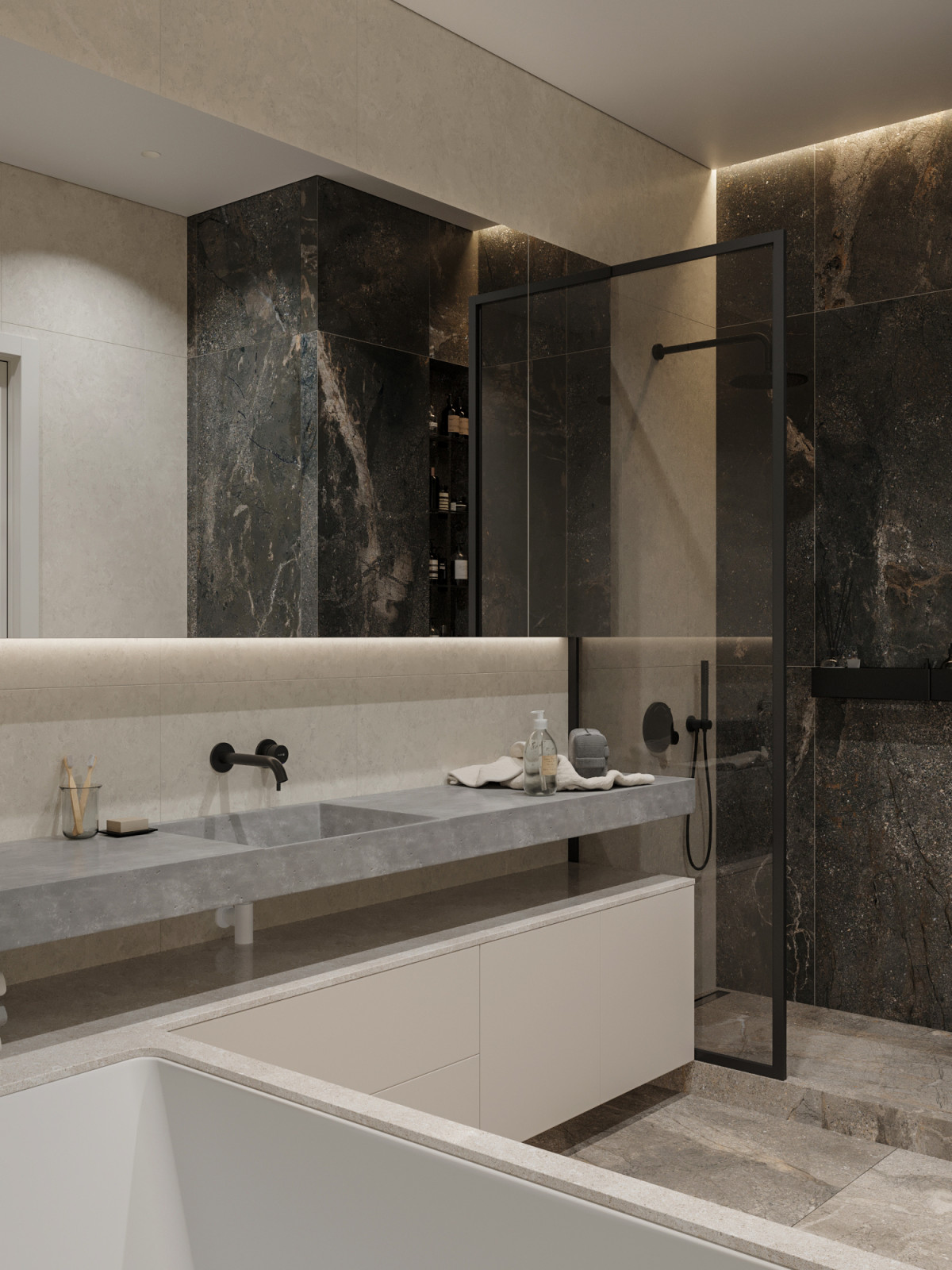 Современная квартира в Москве 78 м²