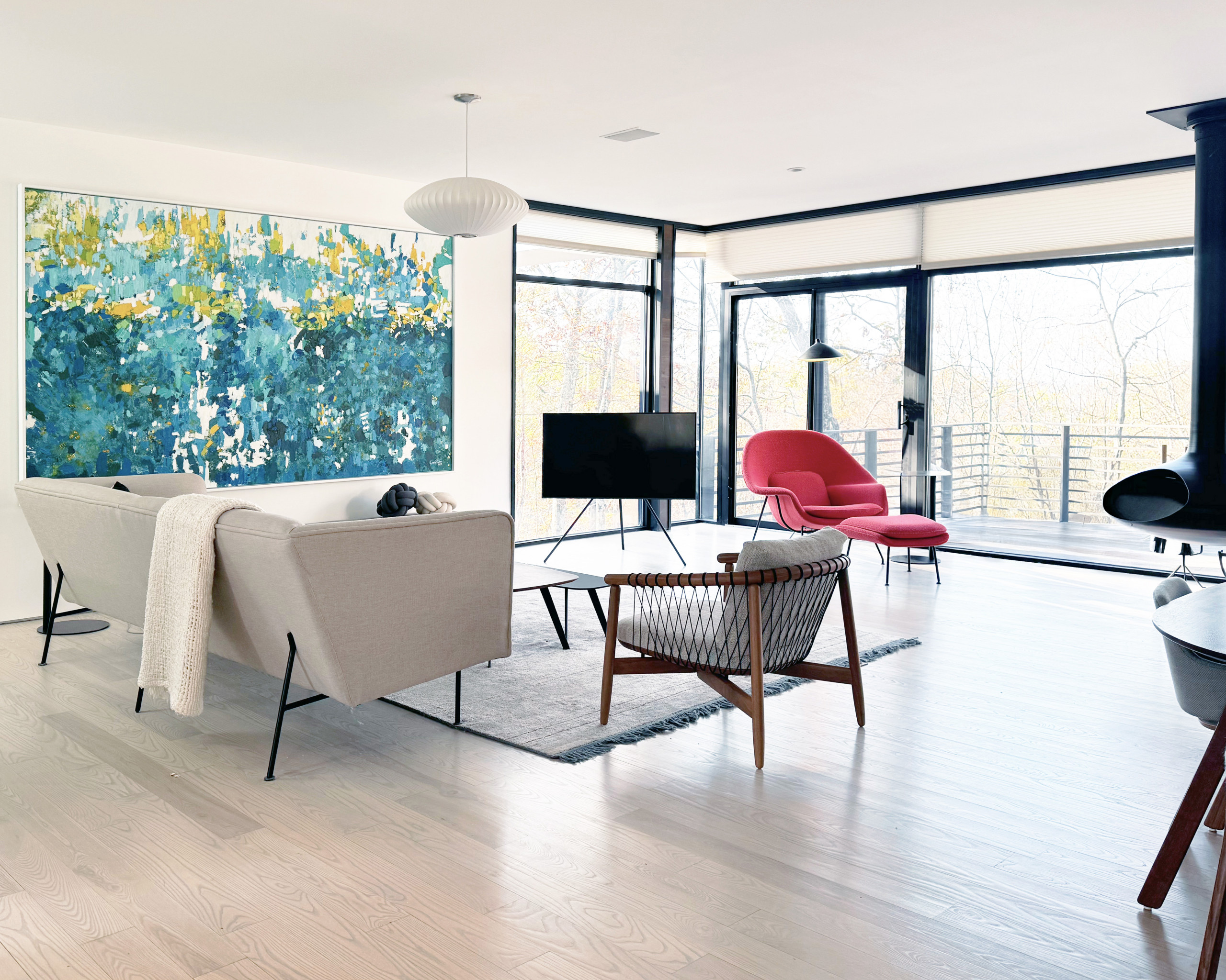 mountain house living area interior design