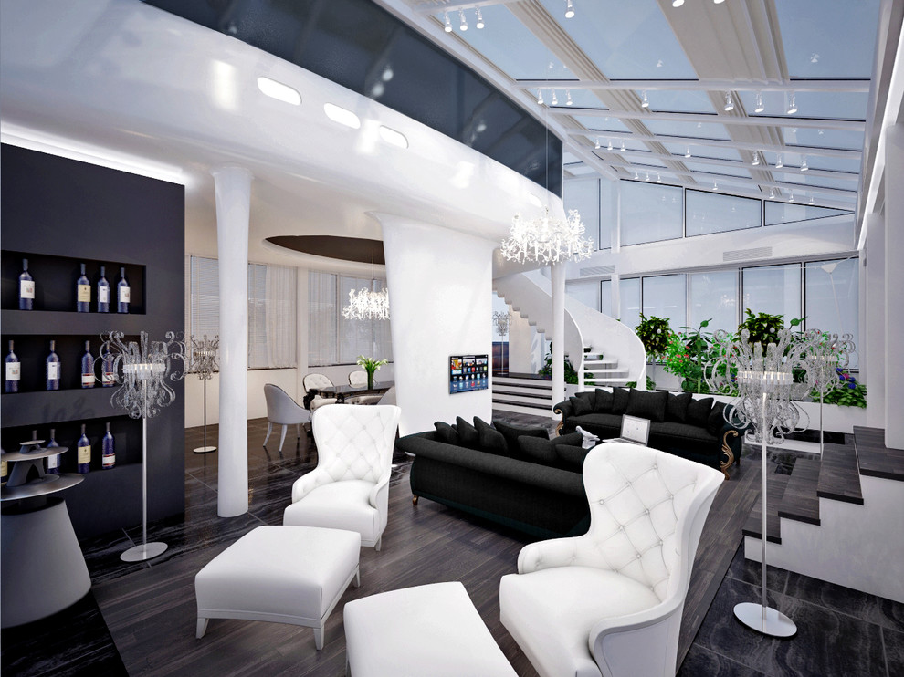 Проект 79 - Интерьер двухуровневой квартиры (15 вариант)