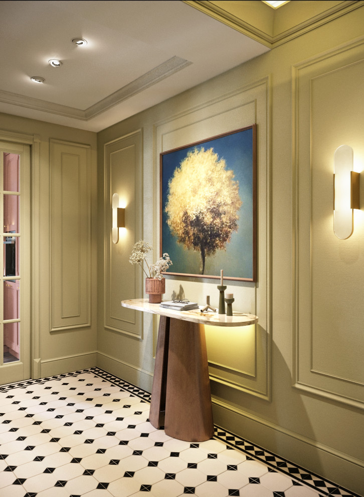 Кораллово-оливковый микс