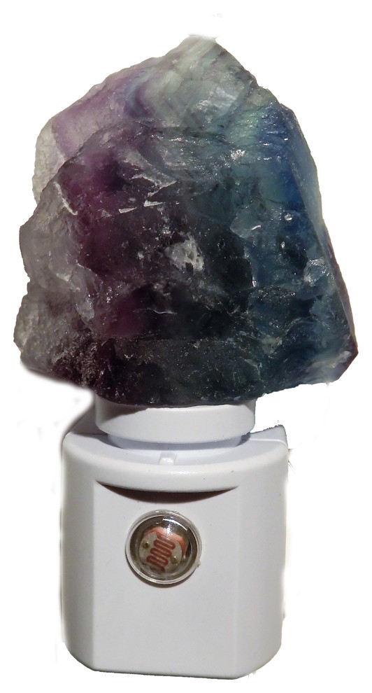 Rainbow Flourite LED Gemstone Sensor Night Light