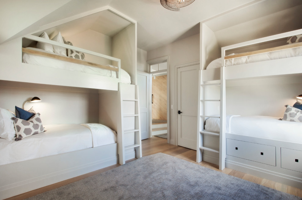 Modern Beach House - Inspiration for a coastal bedroom remodel in Boston