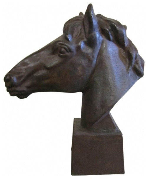 Metal Horse Head Sculpture - Eclectic - Sculptures - new york - by Omero