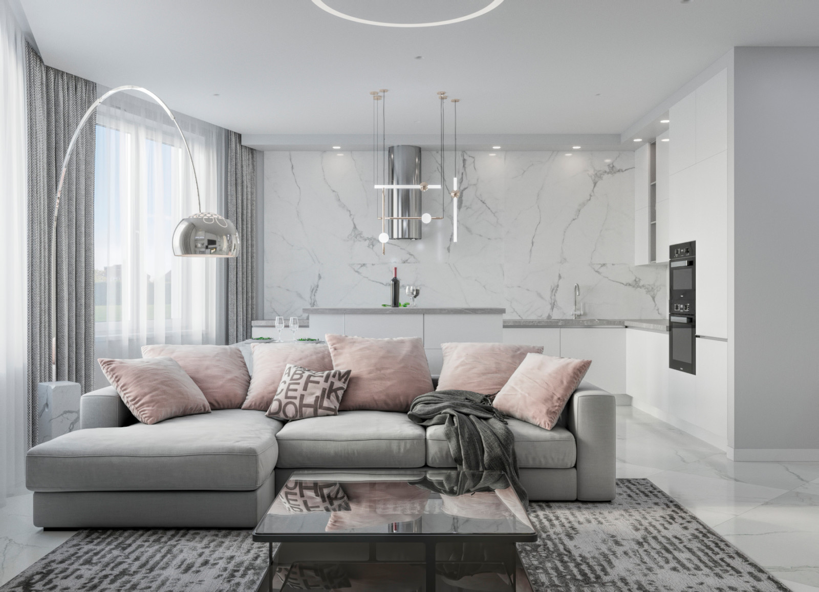 Квартира в нейтральных тонах в ЖК Царская площадь