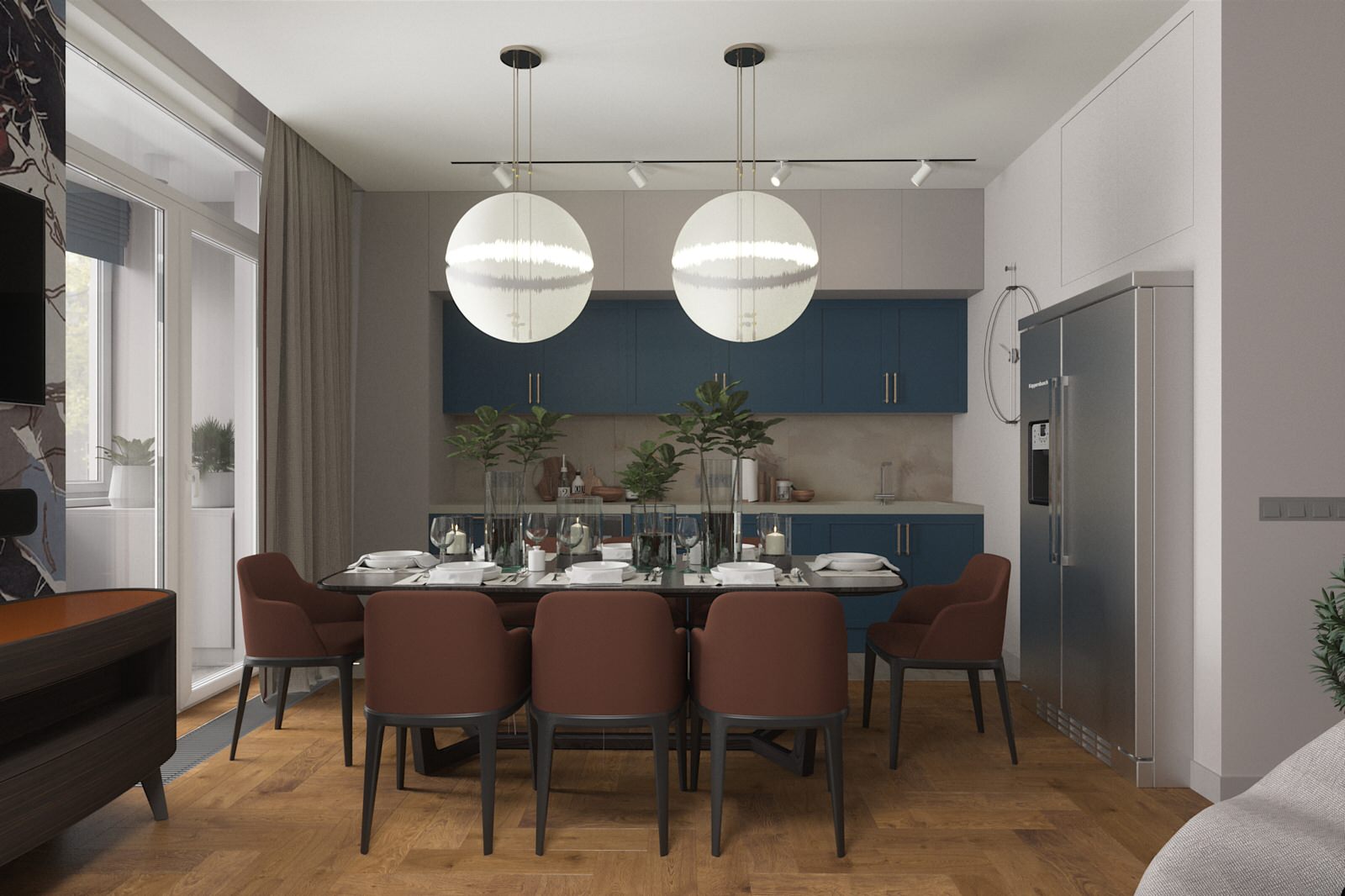 Кухня и столовая