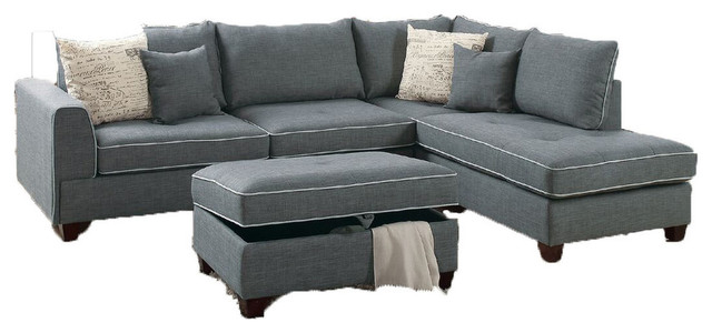 Pancevo 3 Piece Sectional Sofa Set Steel Doris Fabric With Storage Ottoman Transitional Sofas By Hollywood Decor Houzz - Steel Gray 5 Piece Sectional Sofa With Laf Chaise Denali Pancevo 3 Piece Sectional Sofa Set Steel Doris Fabric With Storage Ottoman Transitional Sofas By Hollywood Decor Houzz - Steel Gray 5 Piece Sectional Sofa With Laf Chaise Denali