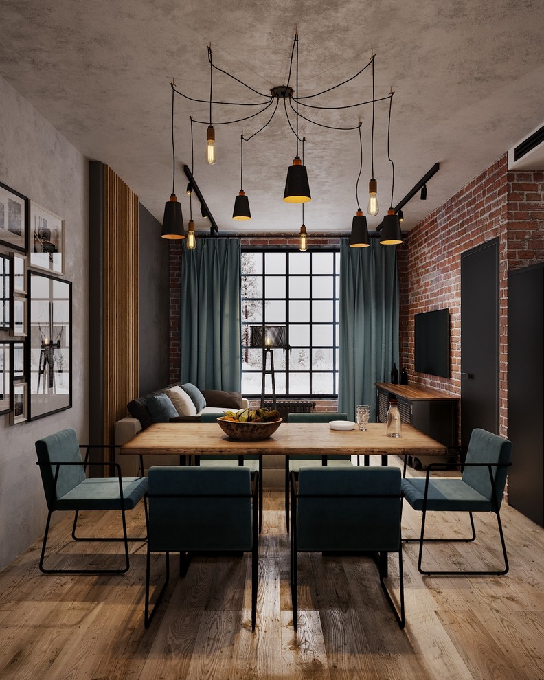 3D проект квартиры-студии 55 м.кв.