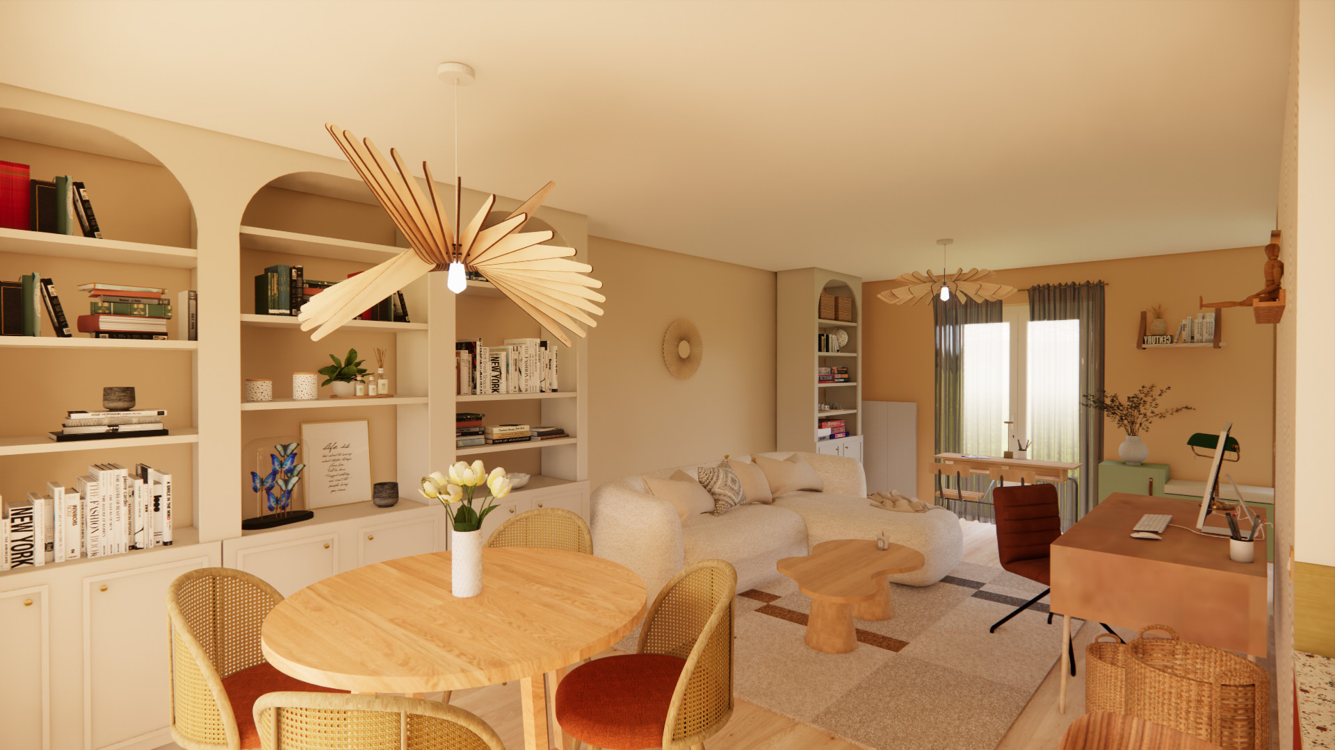 PROJET 3D - Aménagement d'un salon - salle à manger