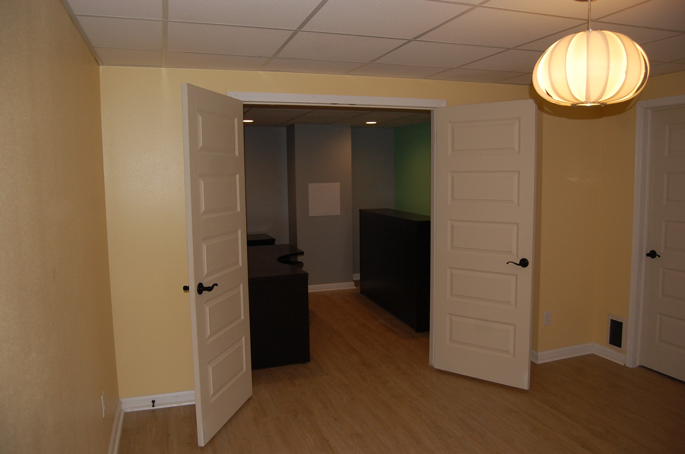 Basement office and work out area