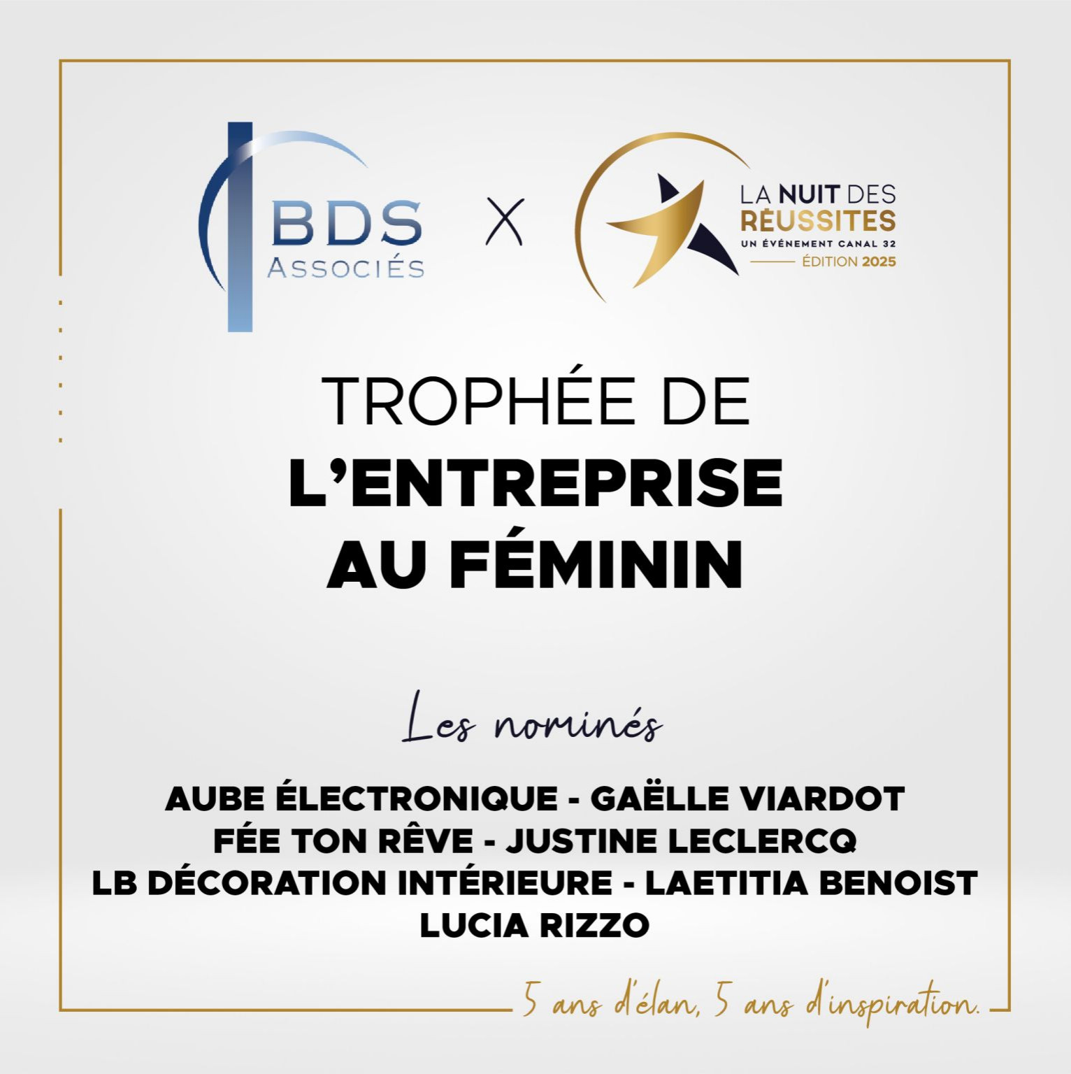 Trophée de l'entreprise au féminin