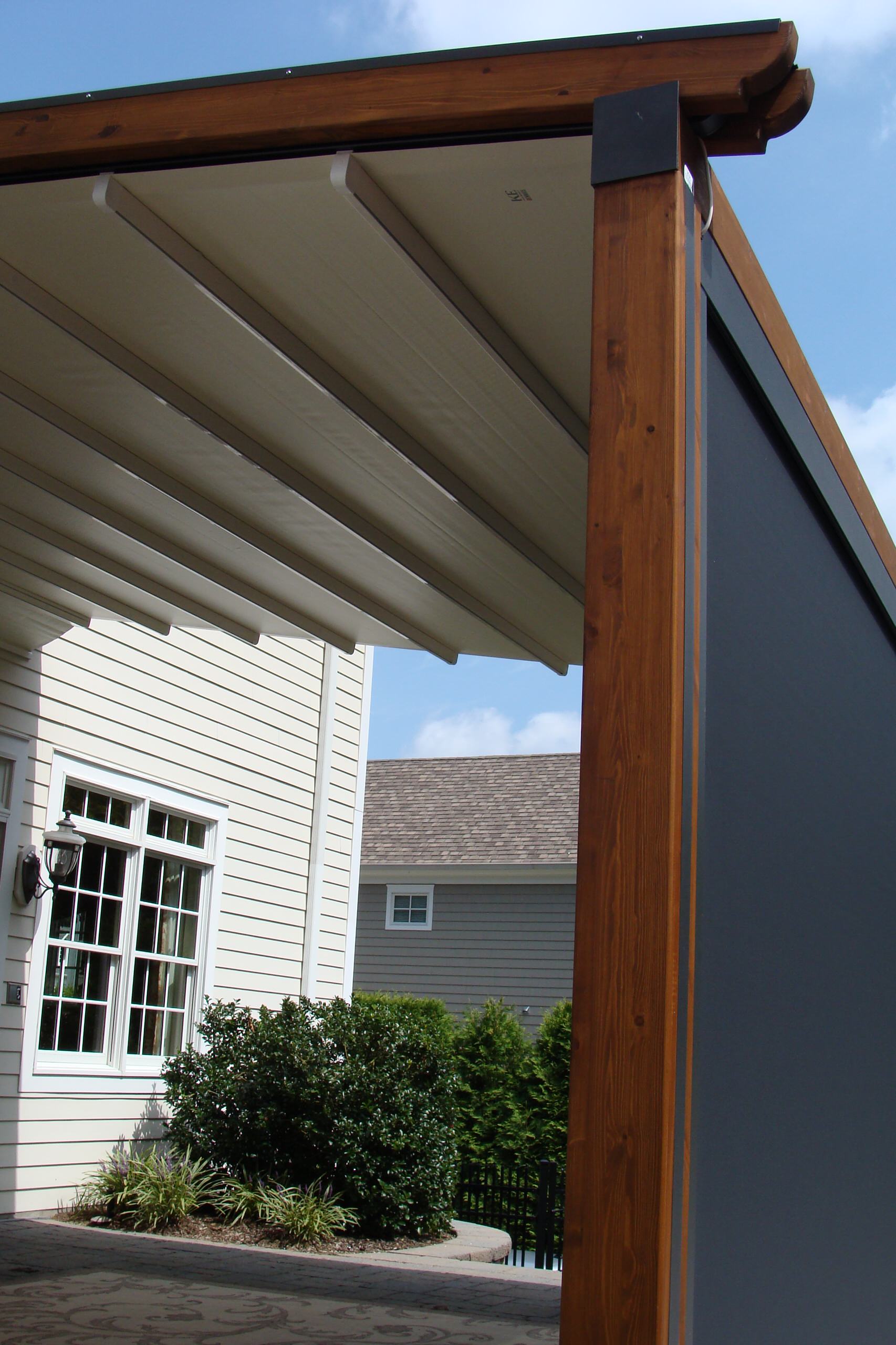 aluminum pergola with retractable shade on Pergola With Awning Houzz
