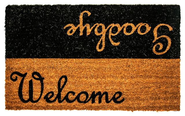 Vale Welcome Goodbye Doormat Contemporary Doormats By