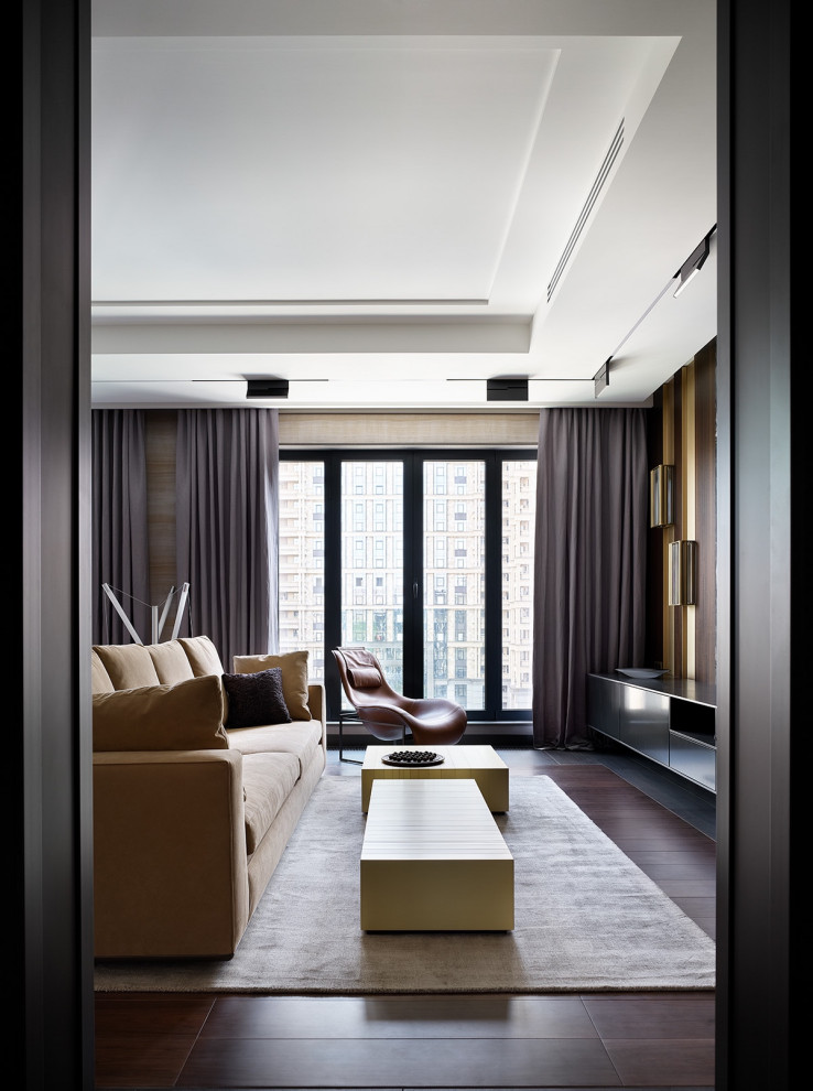 Люкс интерьер гостиной в Квартире 120 кв. м. в Современном стиле