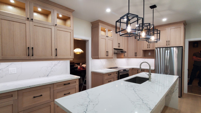 White oak kitchen kueche