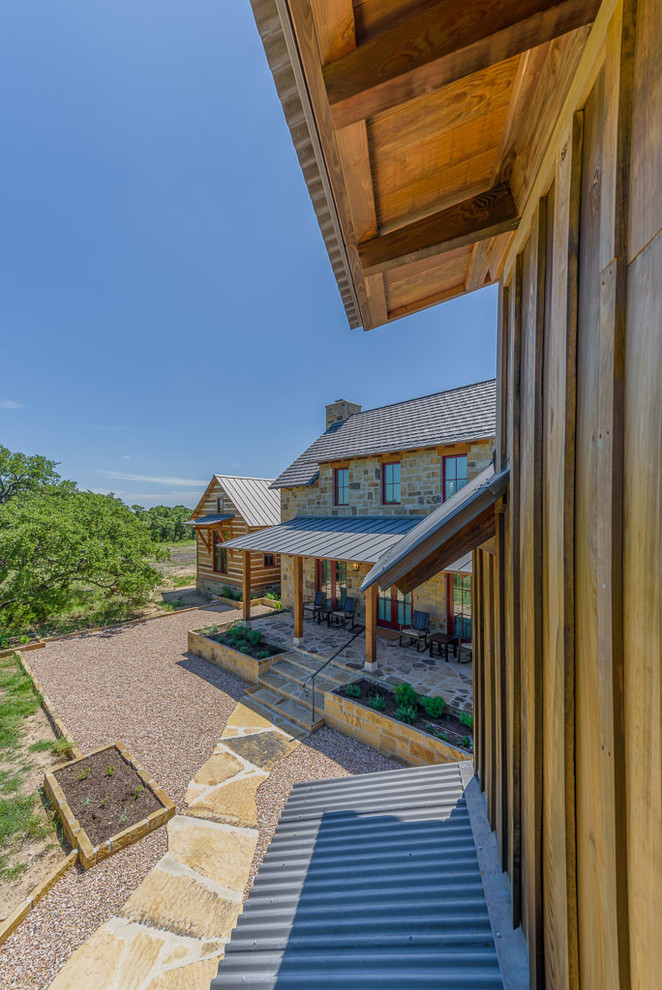 Inspiration for a rustic home design remodel in Austin