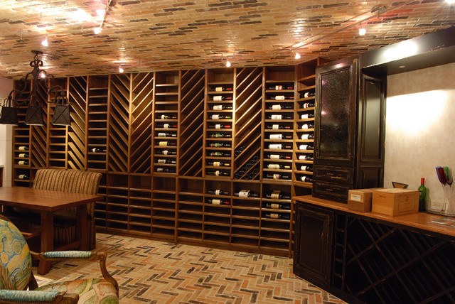 Inspiration for an arts and crafts wine cellar in Phoenix.