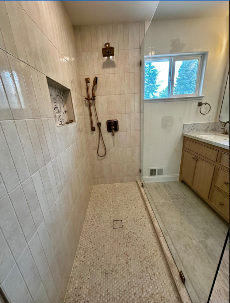 Coastal Grandmillenial Glam Bathroom