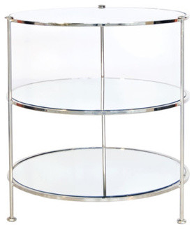 Fairmont Nickel & Mirror Side Table