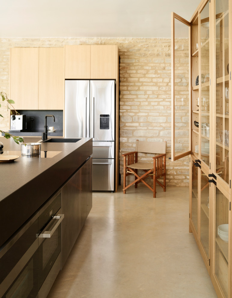This is an example of a contemporary kitchen in Gloucestershire.