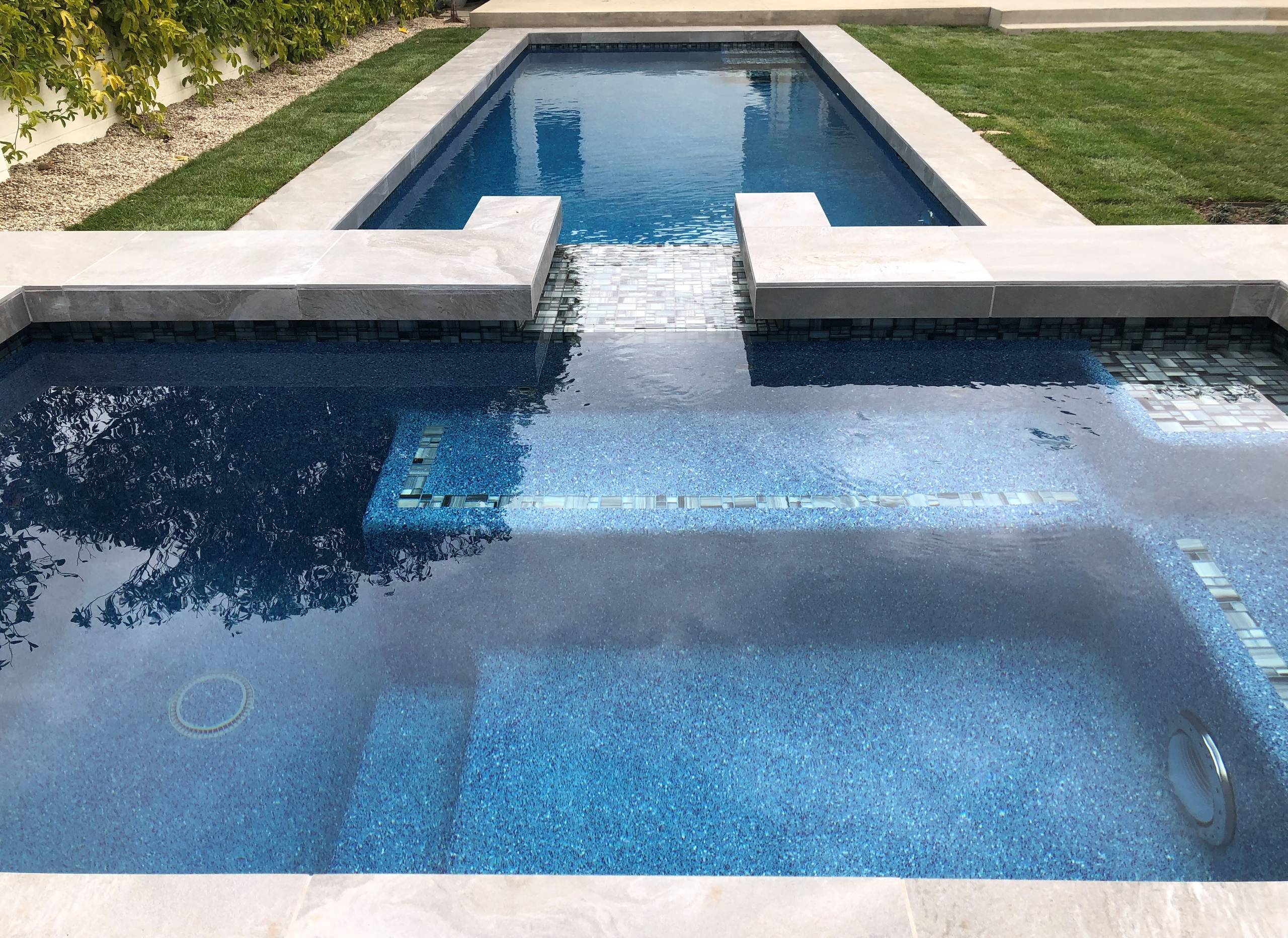 West Los Angeles - Contemporary Pool Remodel & New Spa