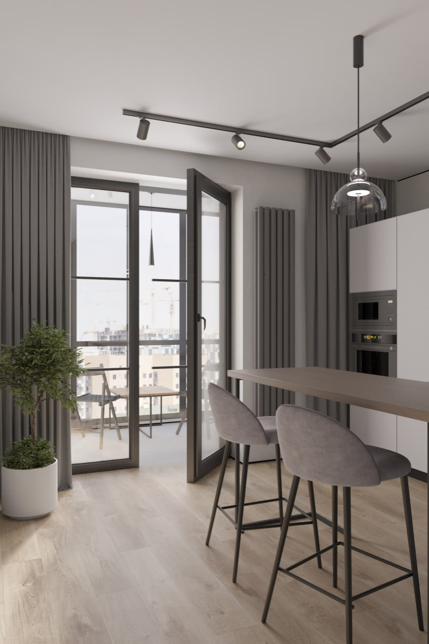 Однокомнатная квартира в стиле минимализм