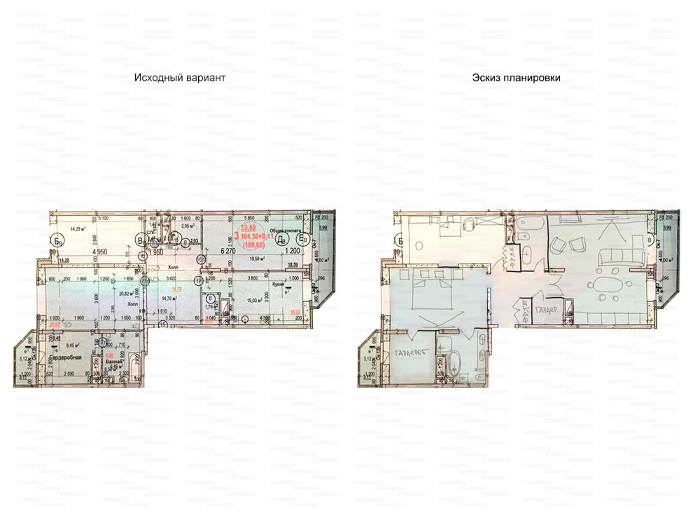Идеи перепланировки для многокомнатных квартир