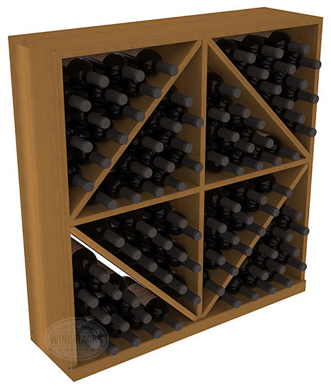Wooden Solid Case Storage Bin Wine Rack Kit in Redwood Hand Crafted in the USA. 
