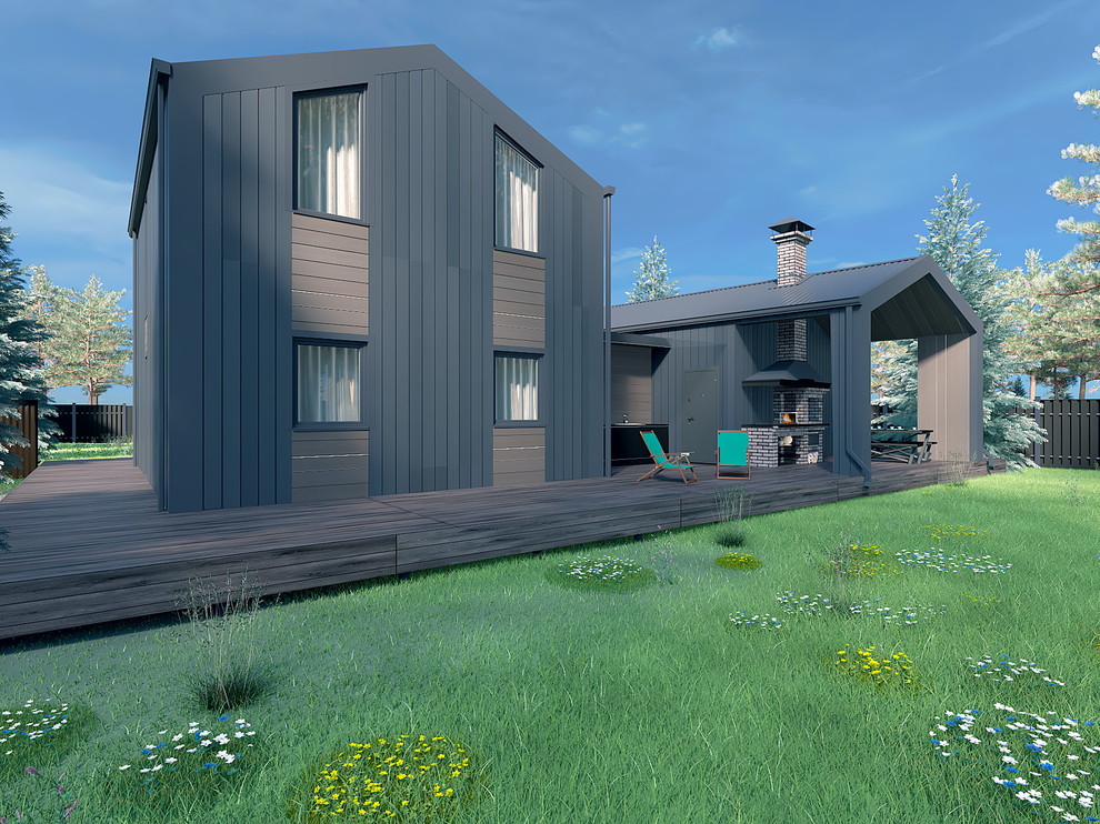 Дом из павильонов