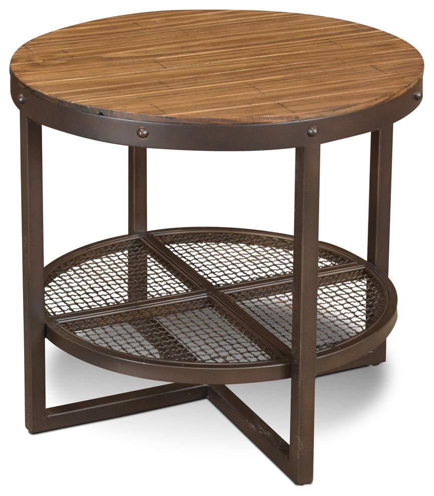 Market Loft Industrial Style End Table Industrial Side Tables And