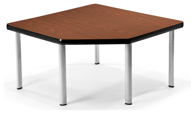 Europa Corner Table, Mahogany and Silver