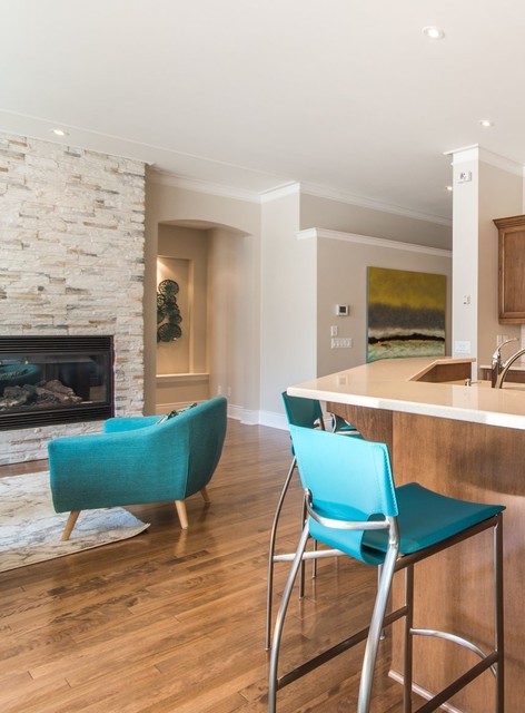 Open Concept Living Dining Kitchen Aire Ouverte Salon Salle A