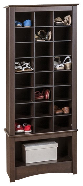 Prepac Tall Shoe Cubbie Cabinet in 