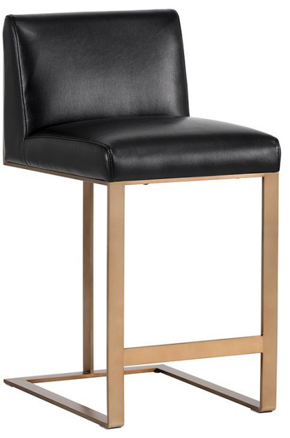 Sunpan Ikon Dean Counter Stool - Antique Brass - Contemporary - Bar Stools And Counter Stools 