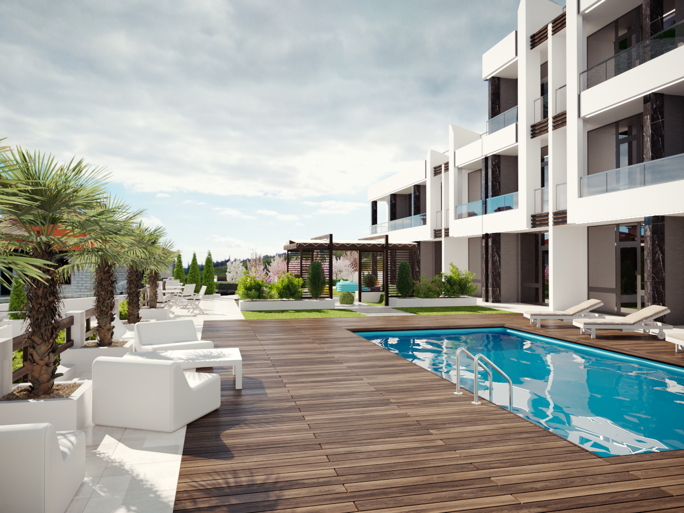 Проект благоустройства территории мини-отеля в Гурзуфе. Ландшафт