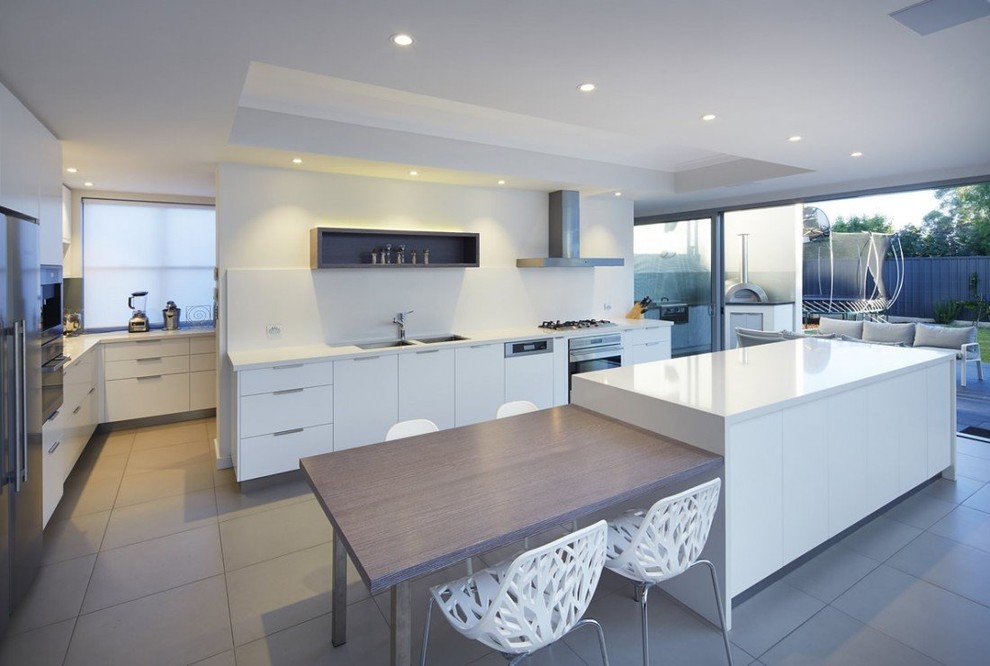 Contemporary kitchen in Perth.