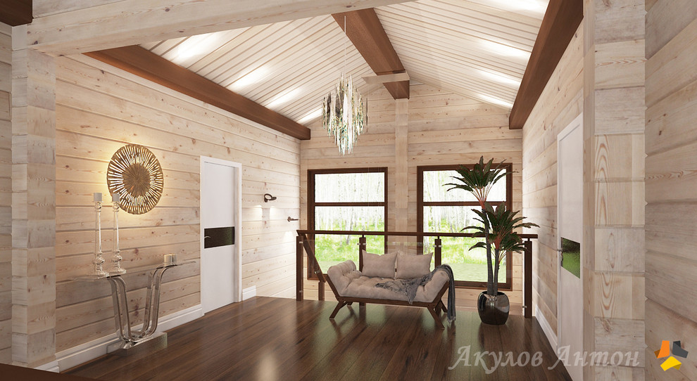 Дизайн-проект коттеджа из клееного бруса. 200 кв.м.