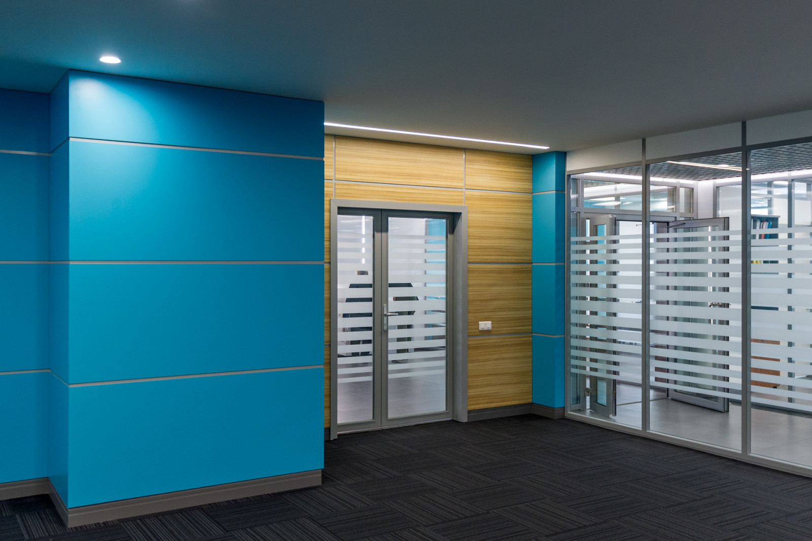 Отделка стеновыми панелями HPL,  стены, крашенные стеновые панели