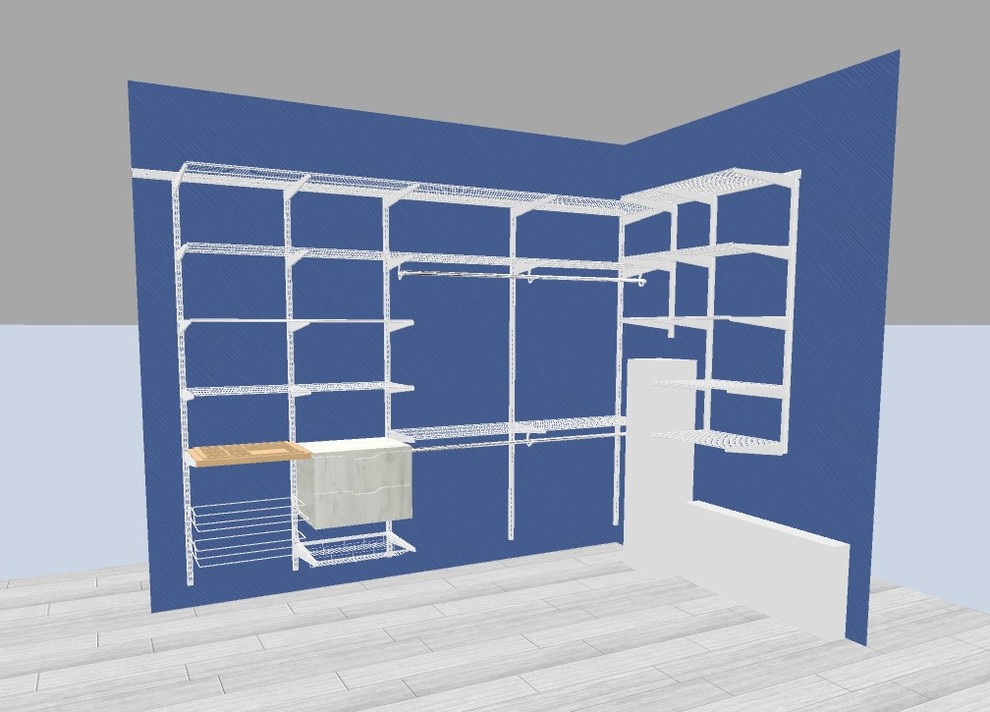 Проект гардеробной комнаты для молодой семьи