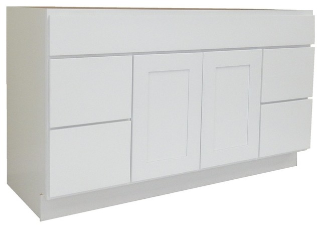 Ngy Shaker Collection Bathroom Vanity Cabinet White Transitional Ngy Shaker Collection Bathroom Vanity Cabinet White 60 X21